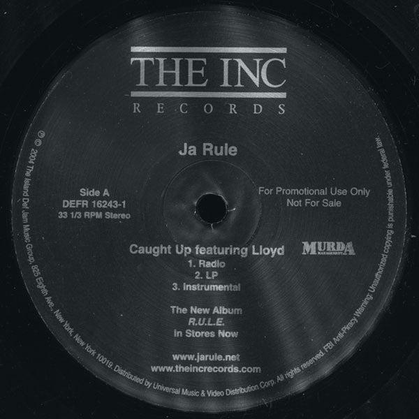 Ja Rule Featuring Lloyd : Caught Up (12", Single, Promo)