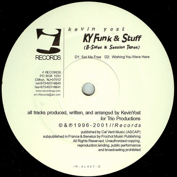 Kevin Yost : KY Funk 'N Stuff (B Sides & Session Tapes) (2x12")