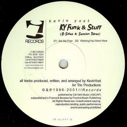Kevin Yost : KY Funk 'N Stuff (B Sides & Session Tapes) (2x12")