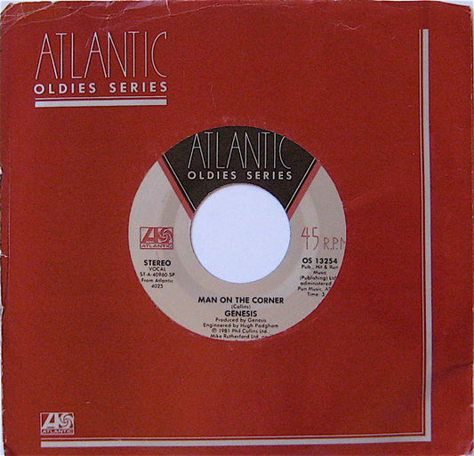 Genesis : Man On The Corner / Paperlate (7", RE)