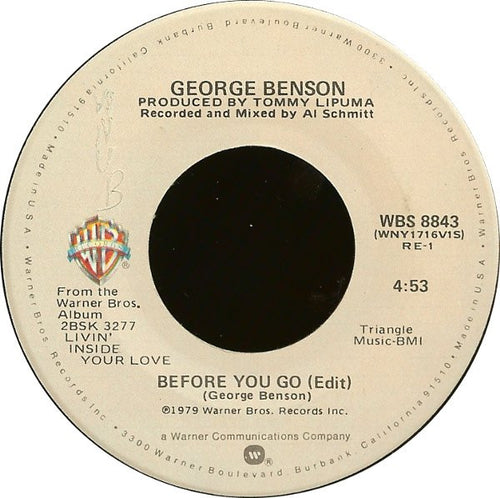 George Benson : Unchained Melody / Before You Go (7")