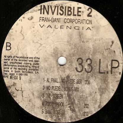 Invisible 2  - Es Imposible, No Puede Ser  (12", MiniAlbum)