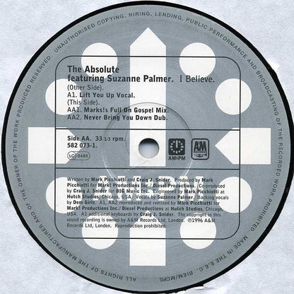 The Absolute Featuring Suzanne Palmer - I Believe (Mark Picchiotti Mixes) (12")