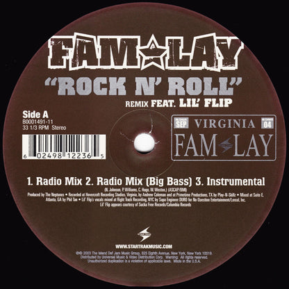 Fam-Lay Featuring Lil' Flip : Rock N' Roll (Remix) (12")