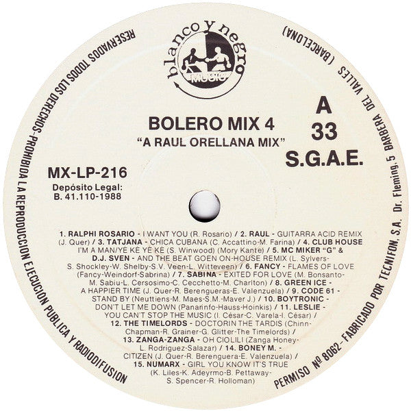 Various - Bolero Mix 4 (LP, Comp, P/Mixed)