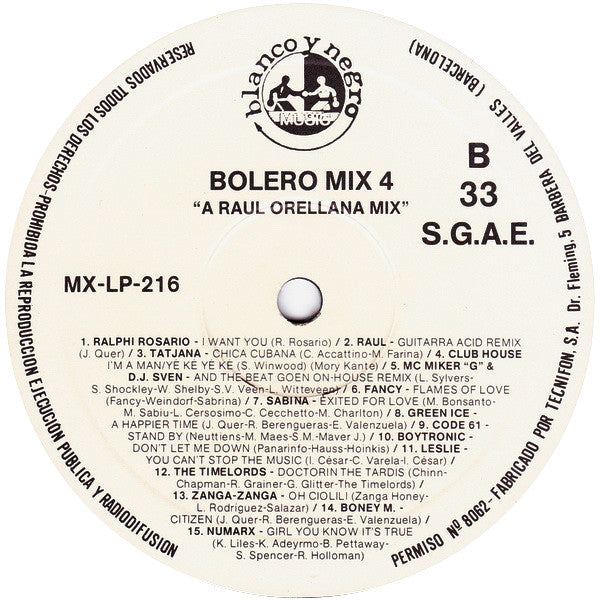 Various - Bolero Mix 4 (LP, Comp, P/Mixed)