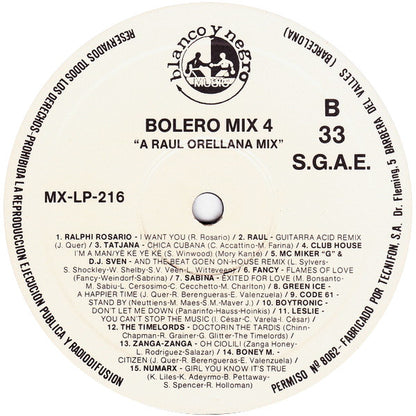 Various - Bolero Mix 4 (LP, Comp, P/Mixed)