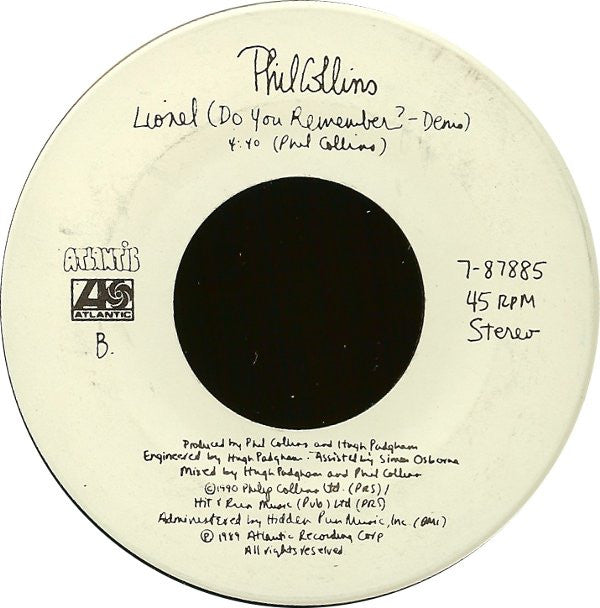 Phil Collins : Something Happened On The Way To Heaven (7", Single)