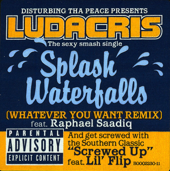 Ludacris : Splash Waterfalls (Whatever You Want Remix) / Screwed Up (12", Single)