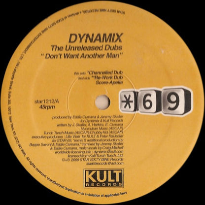 Dynamix (2) : Don't Want Another Man - The Unreleased Dubs (12")