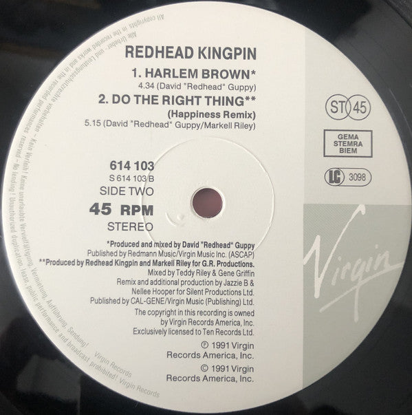 Redhead Kingpin And The FBI : Get It Together (12")
