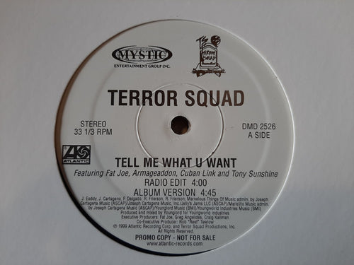 Terror Squad Featuring Fat Joe, Armageddon (3), Cuban Link And Tony Sunshine : Tell Me What U Want (12", Promo)