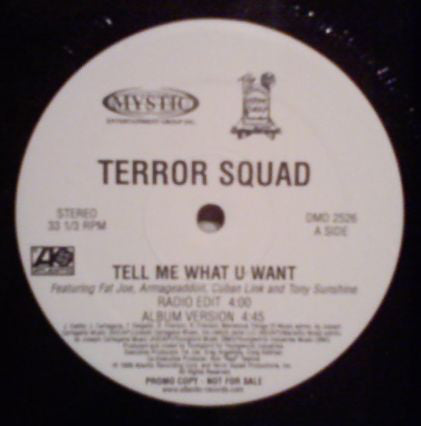 Terror Squad Featuring Fat Joe, Armageddon (3), Cuban Link And Tony Sunshine : Tell Me What U Want (12", Promo)