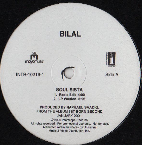 Bilal - Soul Sista (12", Promo)