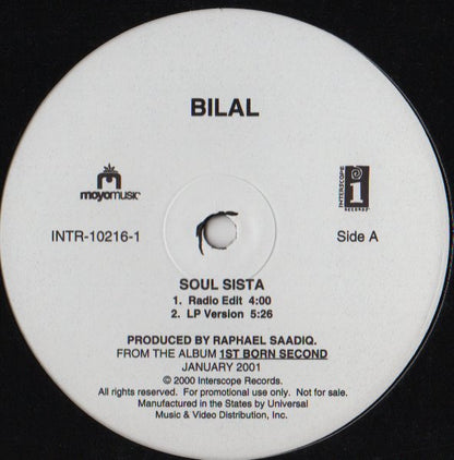 Bilal - Soul Sista (12", Promo)