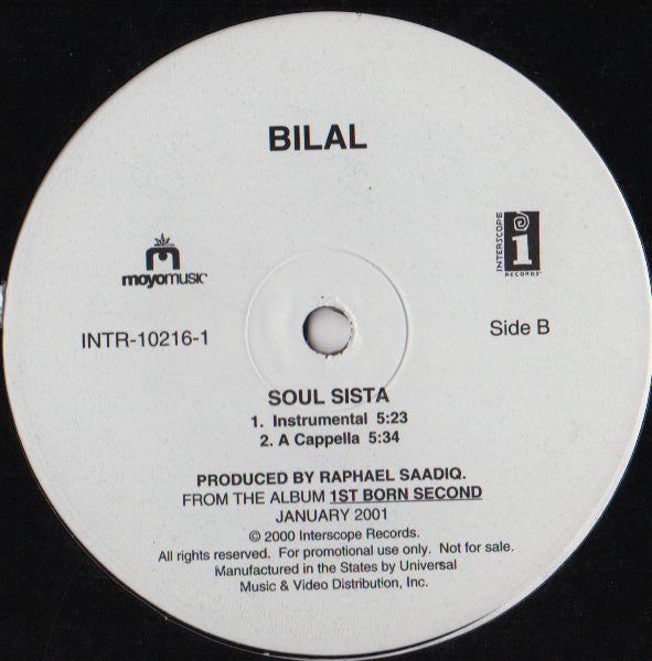Bilal - Soul Sista (12", Promo)