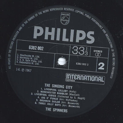 The Spinners : The Singing City (LP, Comp, Bla)