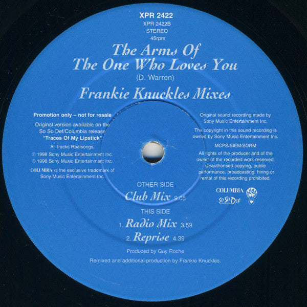 Xscape : The Arms Of The One Who Loves You (12", Promo)
