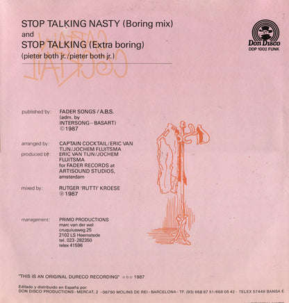 Captain Cocktail : Stop Talking Nasty (12")