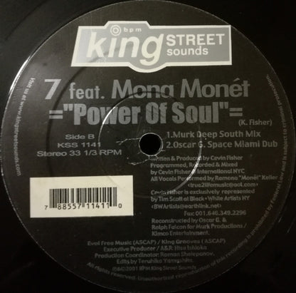 7 Featuring Mona Monet - Power Of Soul (12")