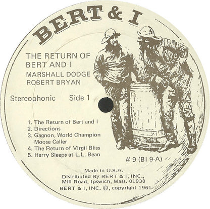 Bob "Bert" Bryan* And Marshall "I" Dodge* - The Return Of Bert And I (LP, Album)