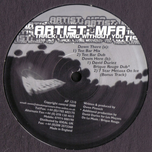 MFA* - Living Without You (12")