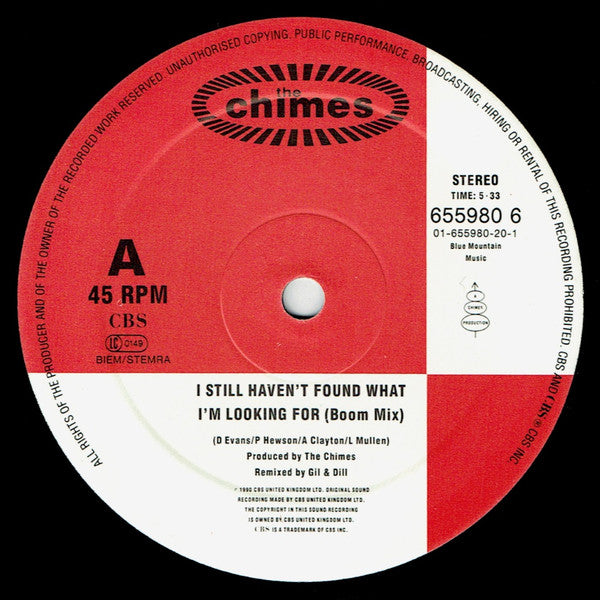 The Chimes - I Still Haven't Found What I'm Looking For (12", Maxi)