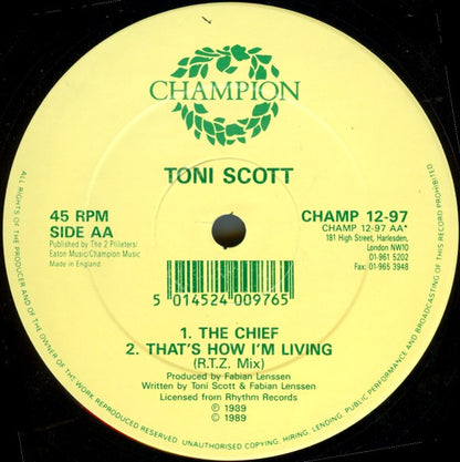 Toni Scott* - That's How I'm Living / The Chief (12")