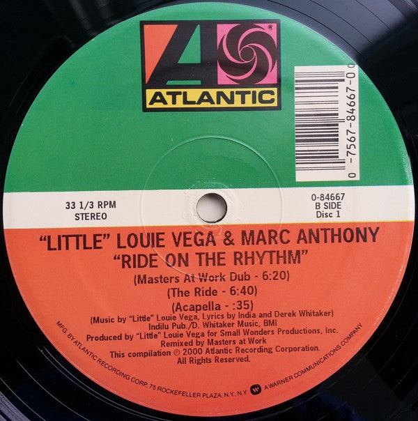 Louie Vega & Marc Anthony : Ride On The Rhythm / Keep It Comin' Now (2x12", Ltd)