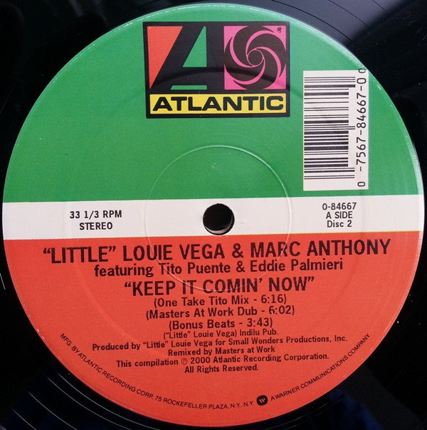 Louie Vega & Marc Anthony : Ride On The Rhythm / Keep It Comin' Now (2x12", Ltd)
