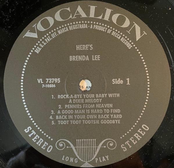 Brenda Lee : Here's Brenda Lee (LP, Album, RE)