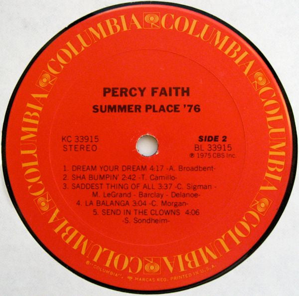 Percy Faith : Summer Place '76 (LP, Album)
