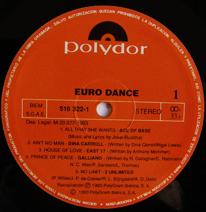 Various : Euro Dance (LP, Comp)