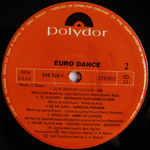 Various : Euro Dance (LP, Comp)