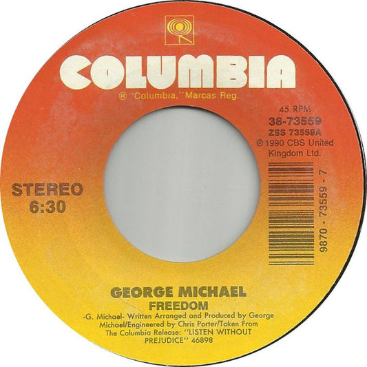 George Michael : Freedom (7", Single, Styrene, Car)