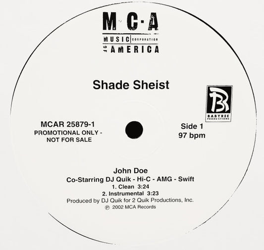 Shade Sheist : John Doe (12", Promo)
