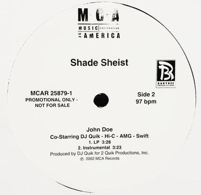 Shade Sheist : John Doe (12", Promo)