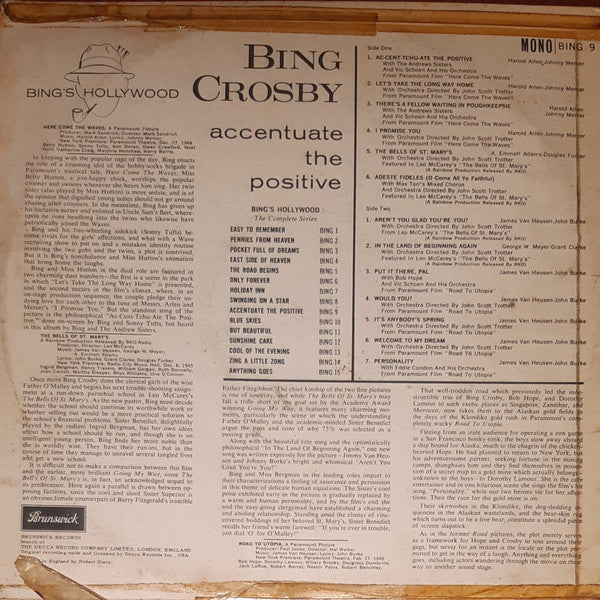 Bing Crosby : Accentuate The Positive (LP, Album, Comp, Mono)