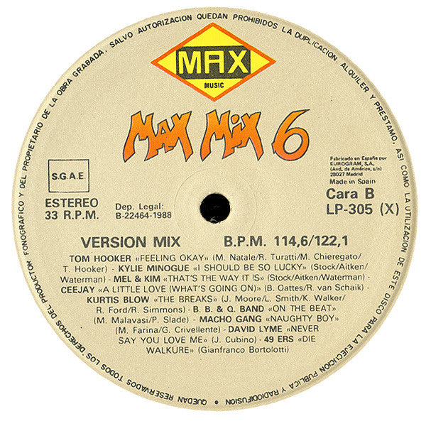 Various - Max Mix 6 (LP, Mixed)