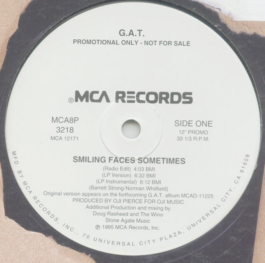 G.A.T. : Smiling Faces Sometimes (12", Promo)