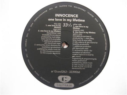 Innocence - One Love In My Lifetime (12")