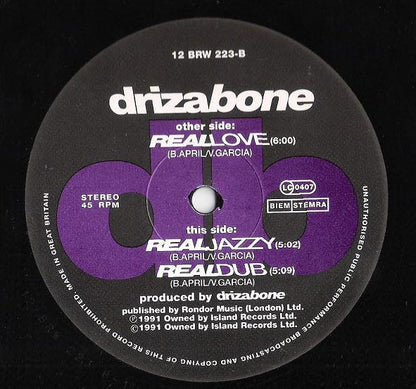 Drizabone - Real Love (12")