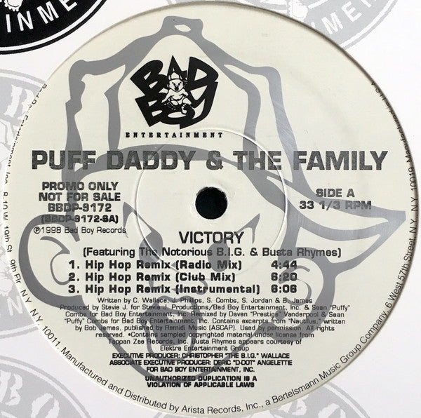 Puff Daddy & The Family - Victory (12", Promo)