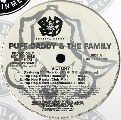 Puff Daddy & The Family - Victory (12", Promo)