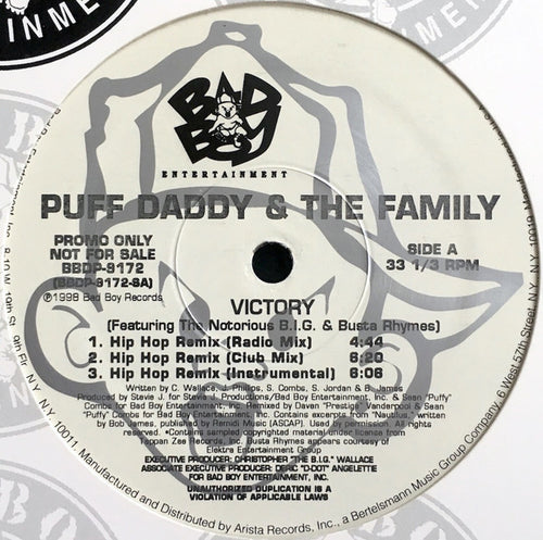 Puff Daddy & The Family - Victory (12", Promo)
