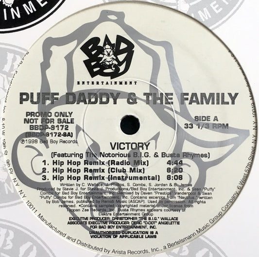 Puff Daddy & The Family - Victory (12", Promo)