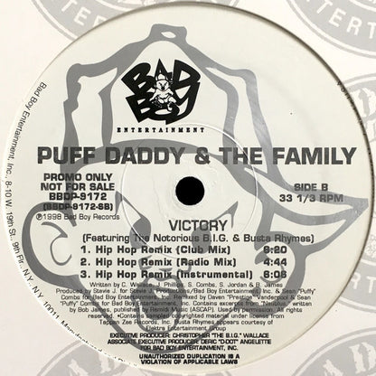 Puff Daddy & The Family - Victory (12", Promo)