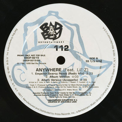 112 Featuring Shyne & Lil' Z* - Anywhere (Remix) (12", Promo)