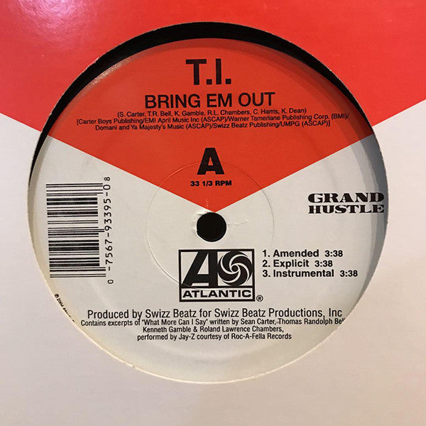 T.I. - Bring 'Em Out / You Don't Know Me (12", Promo)