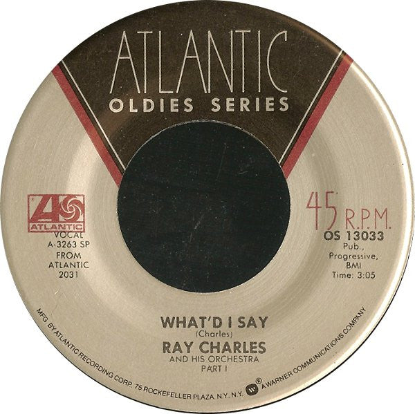 Ray Charles And His Orchestra : What'd I Say (7", Single, RE)